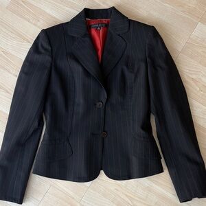 Anne Klein Black Pinstripe Blazer
